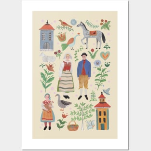 Swedish Folk Art Posters and Art